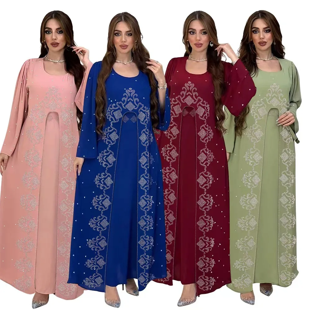 Customized Middle Eastern Arab hot pressed chiffon robe by clothing manufacturerthe robe is customized according to requirements
