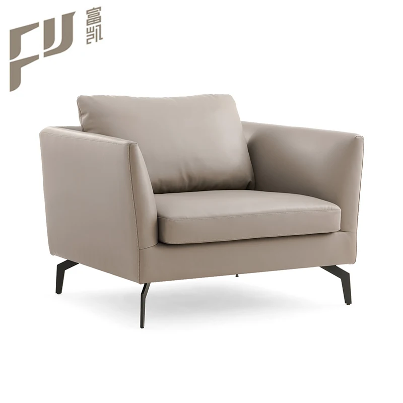 America style metal leg leather executive sofas single velvet reception office sofa