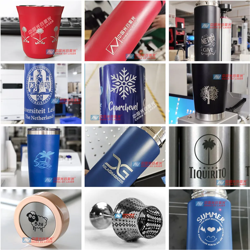 Станок для гравировки металлических бутылок с водой, стальной стакан, станок для лазерной гравировки стаканов, машина для лазерной маркировки стаканов с поворотом