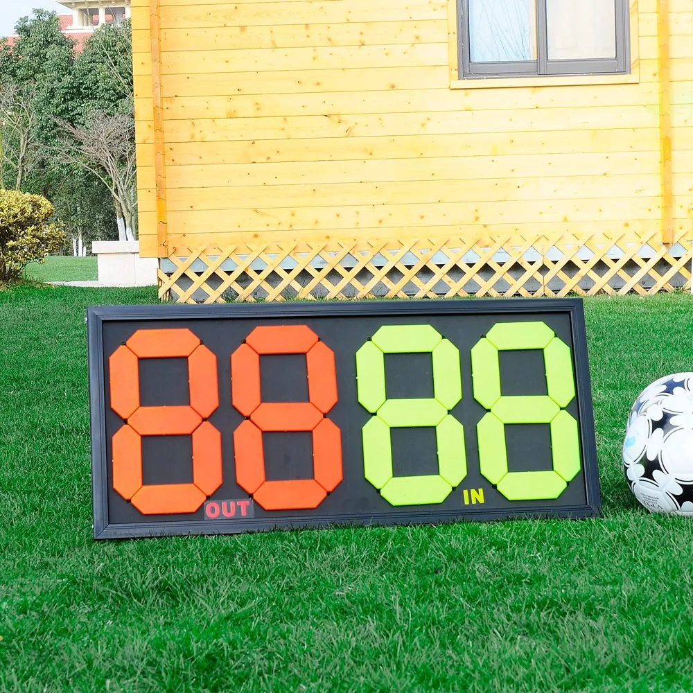 Wholesale Super quality red and yellow 4-digital two side football soccer substitution board