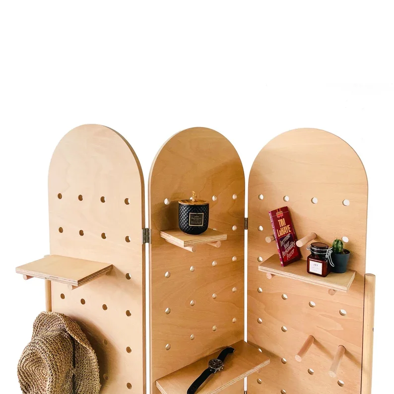 Vendor Fair Stand Pop Up Free Standing Pegboard  Wooden Plywood Pegboard