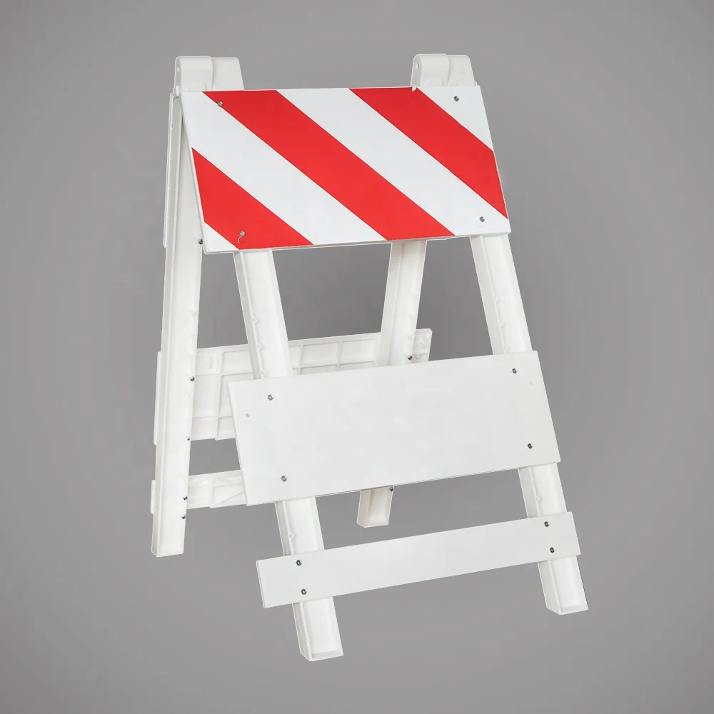High Intensity Type I II temporary portable folding traffic road barricades 24' width 43' high blockers