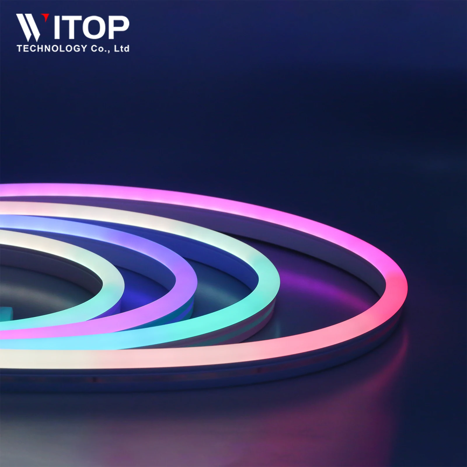 Addressable Silicone Neon Tube LED RGB Flexible Strips Lighting 2m 3m 5m APP smart RGB Dream Color Flex Neon Sign Rope Light