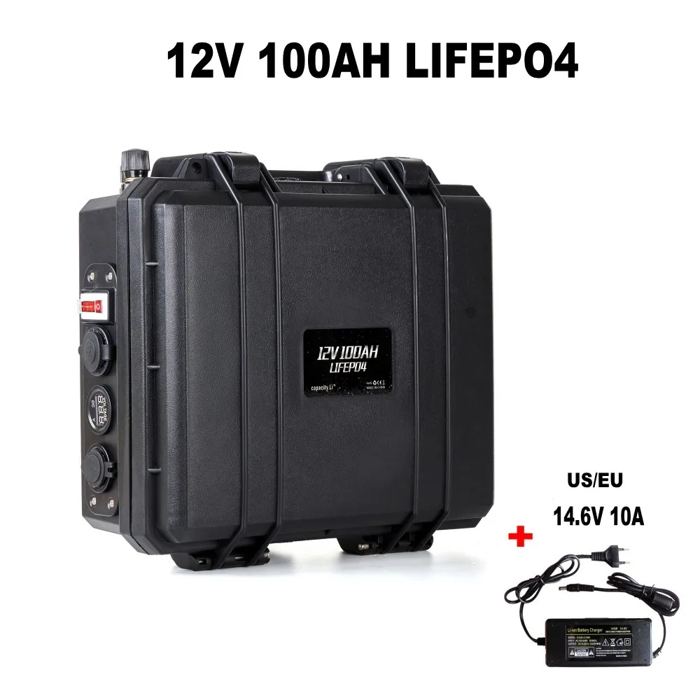 
12v 100ah lifepo4 battery pack Rechargeable Batteries 100a Power station with bms for RV Outdoor camping and Inverter 