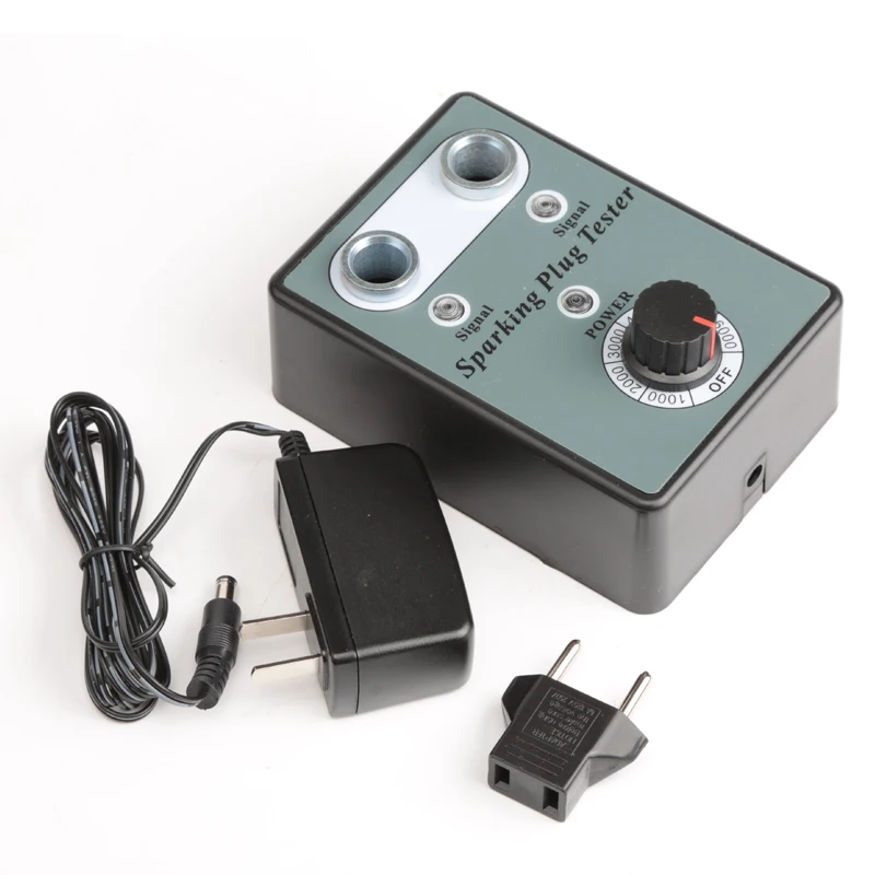 Car Two Channel Spark Plug Tester Plug Analyze Adjustable Dual Hole Ignition