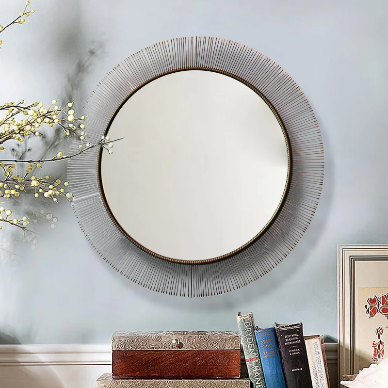 Sun Shape Hospitality Hotel Bathroom Mirrors Decorative Mirror Living Room Wall Antique Mirror
