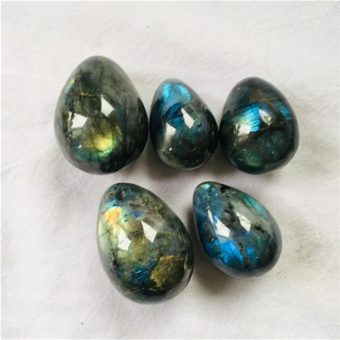 high quality natural labradorite crystal egg moonlight quartz crystal egg for decoration