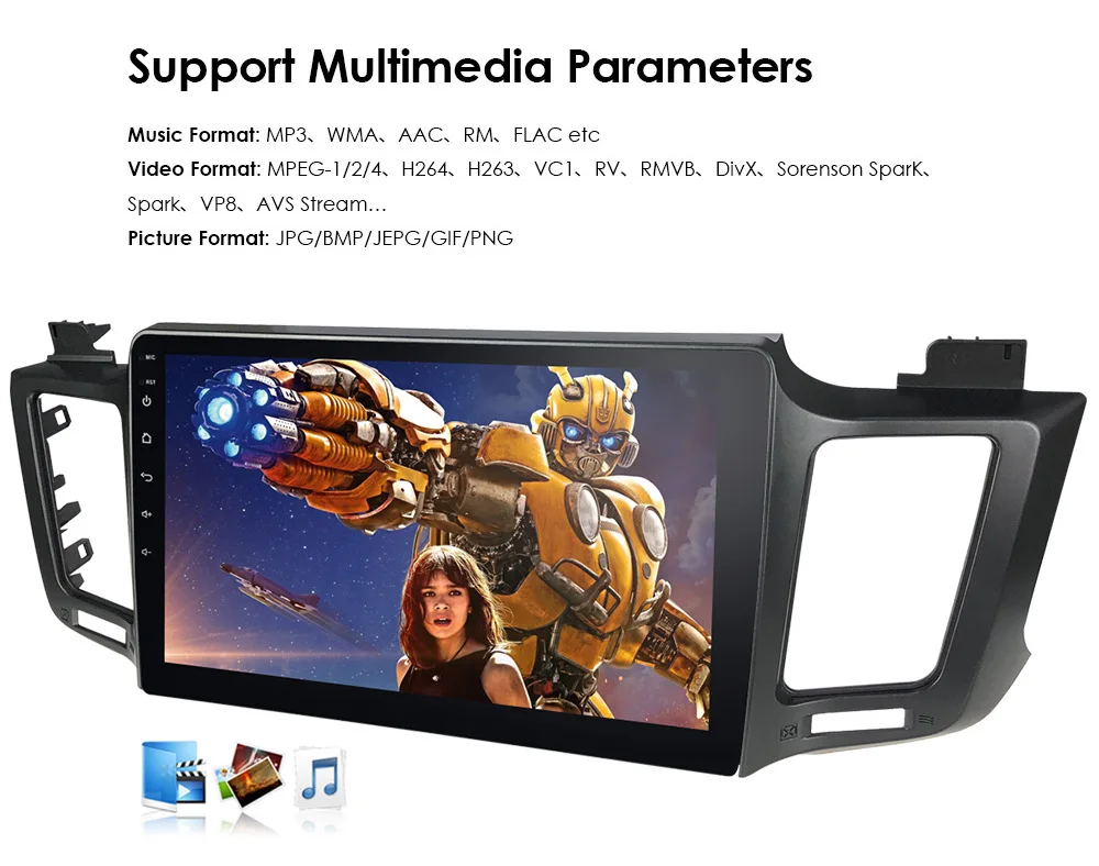 YHT 10.1 inch Android 10.0 Car DVD Player for Toyota RAV4 2013-2018 radio video gps navigation Multimedia Stereo