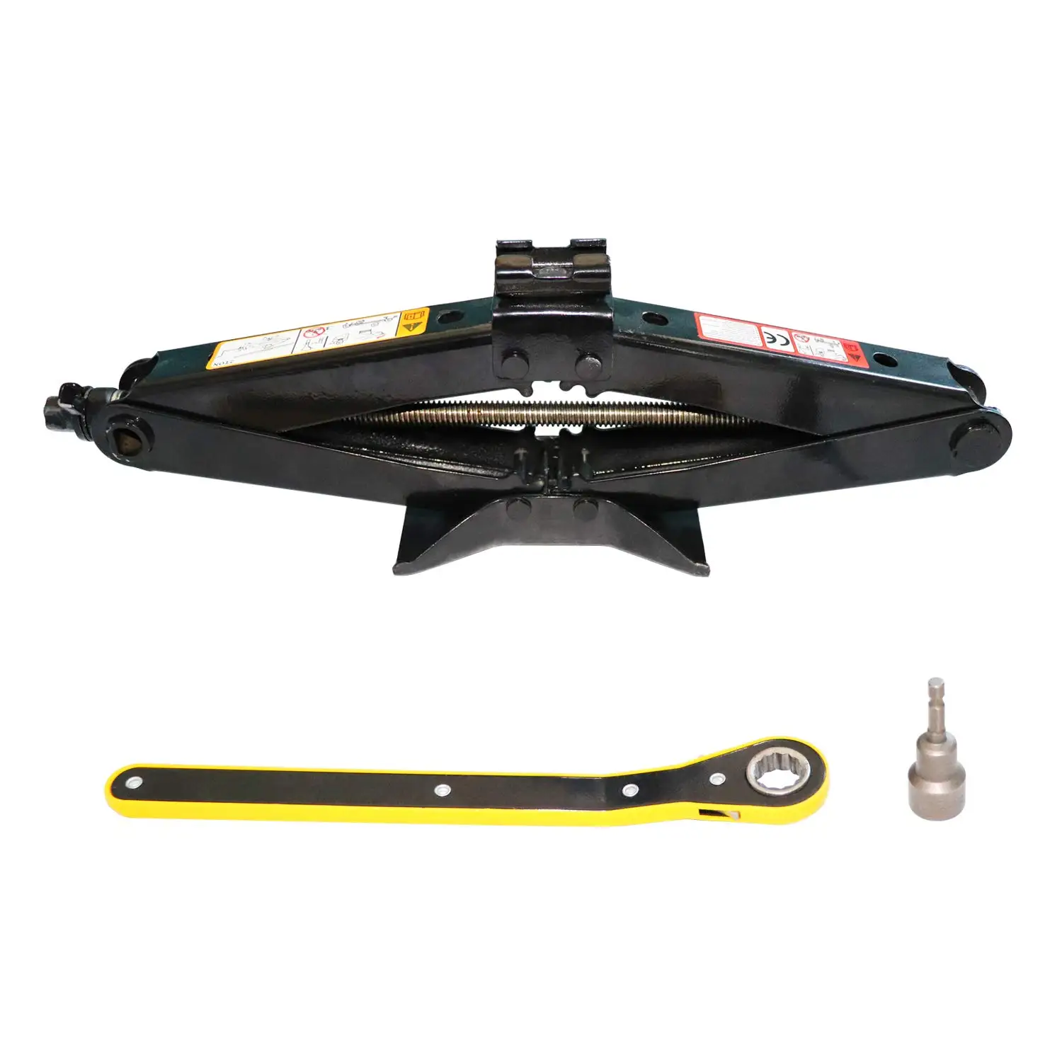 1.5 Ton red or black low profile light duty manual hand car scissor jack and scissor jack ratchet