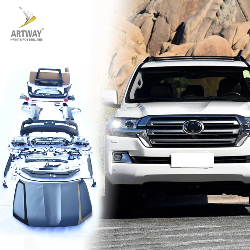 Auto Parts Car Bodykit Full Body Kit Set Old Upgrade To New Modified Facelift For TOYOTA Land Cruiser LC200 Grille Front Bumper