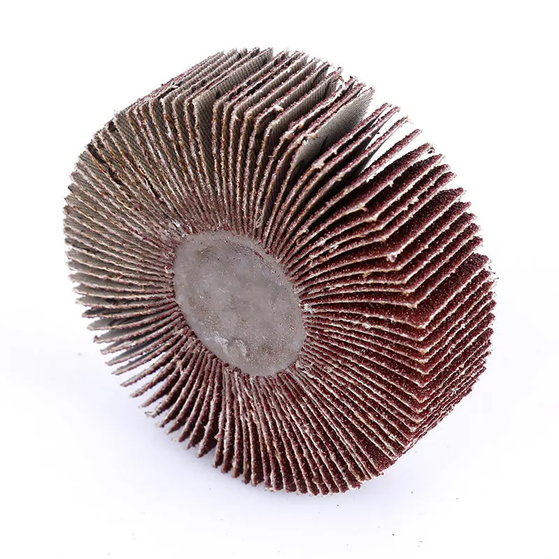 10/13/15/20mm Aluminum Oxide Reddish-brown Flap Wheel Abrasive Tool For Stainless Steel