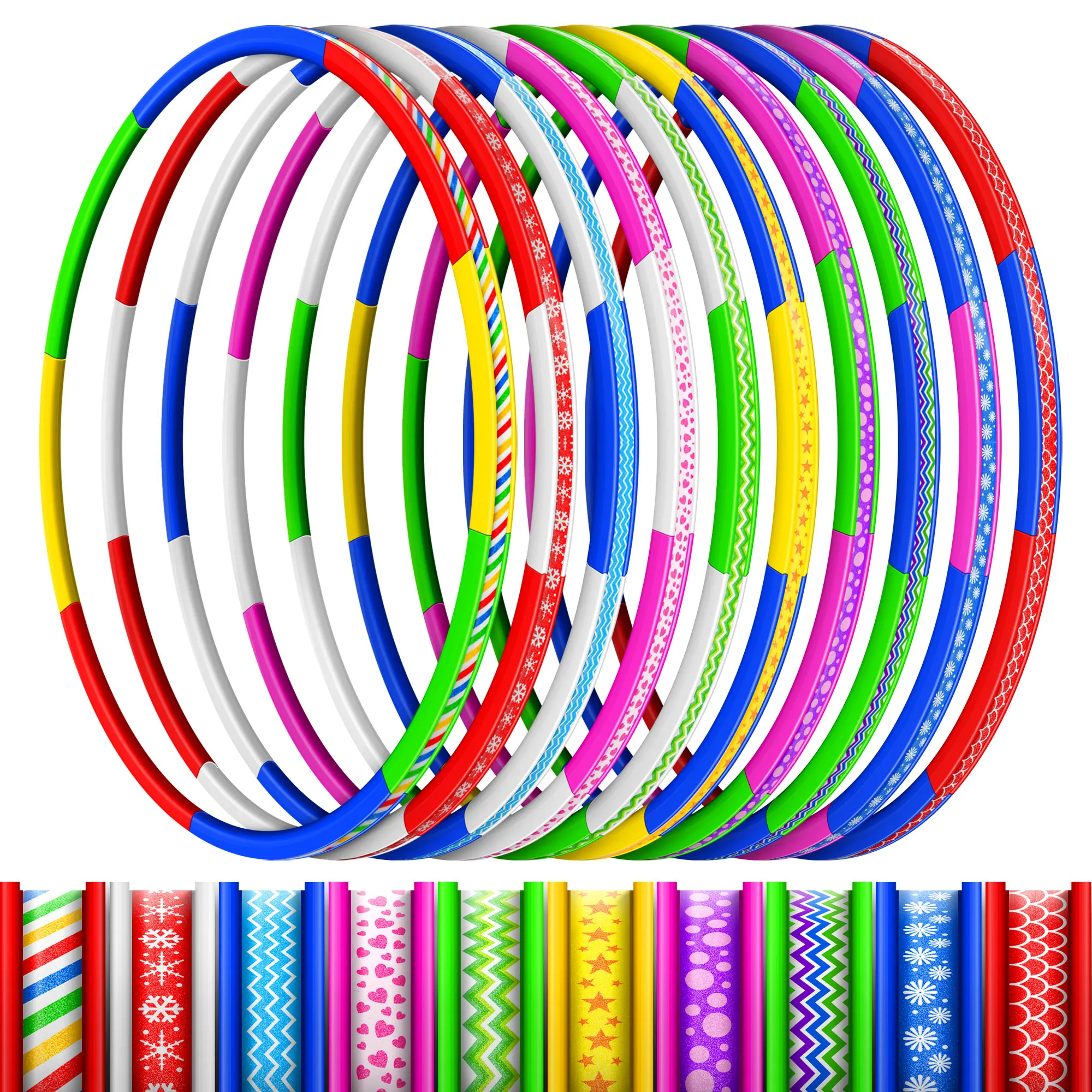 2023 дешевые, новый дизайн, детские пластиковые уличные портативные кольца, спортивные игрушки для фитнеса, Утяжеленные обручи для детей