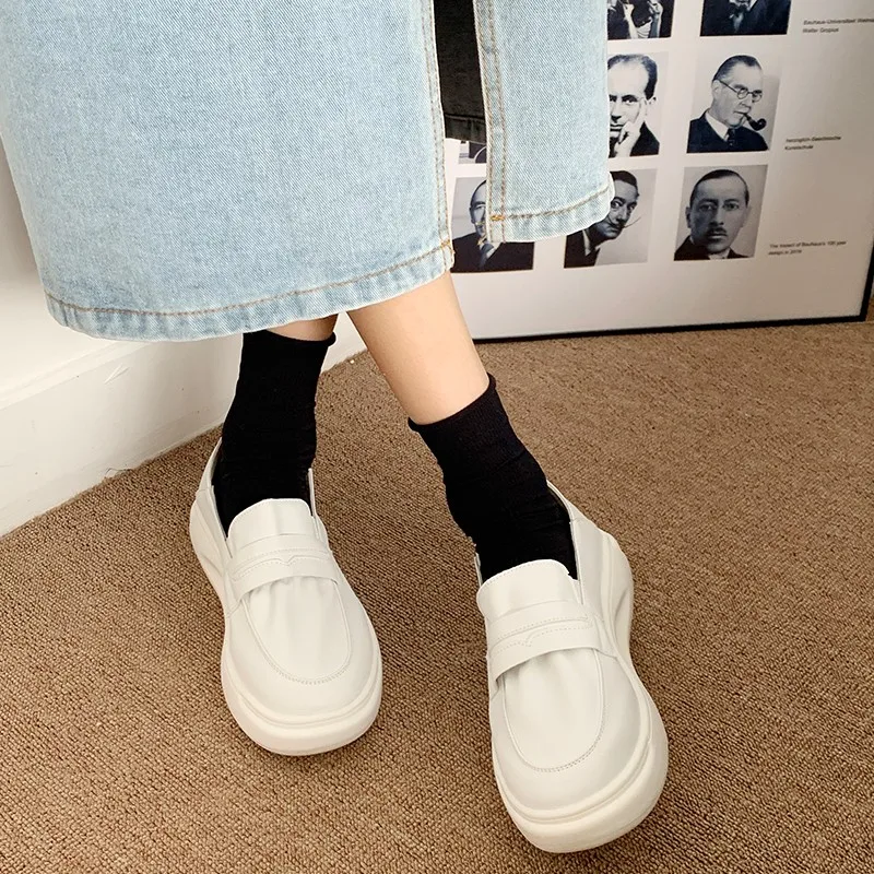 women white slip on mary jane genuine leather sneakers