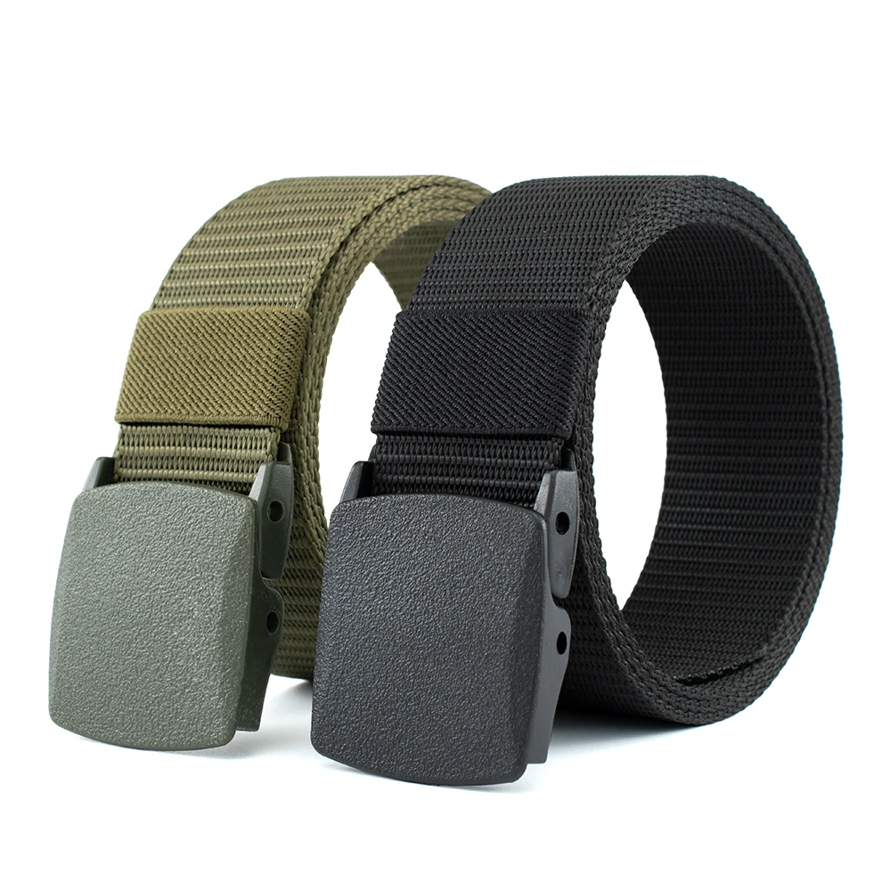 Custom High Quality Strap Automatic Buckle Nylon Belt Male Tactical Waist Belt Men Canvas Fabric Belts