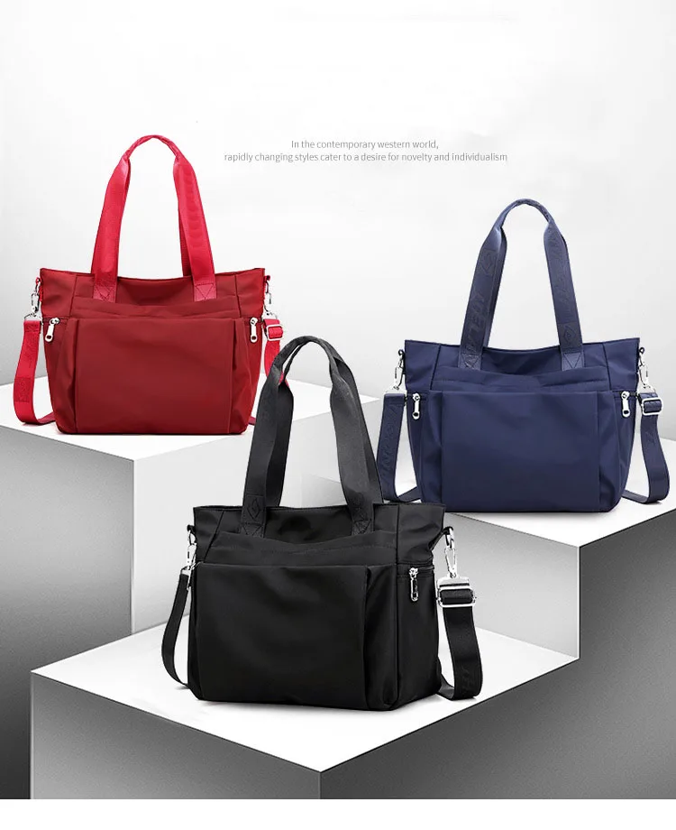 
Simple fashion large capacity nylon cloth bag female lightweight wild shoulder bag trend casual portable crossbody bag wholesale 