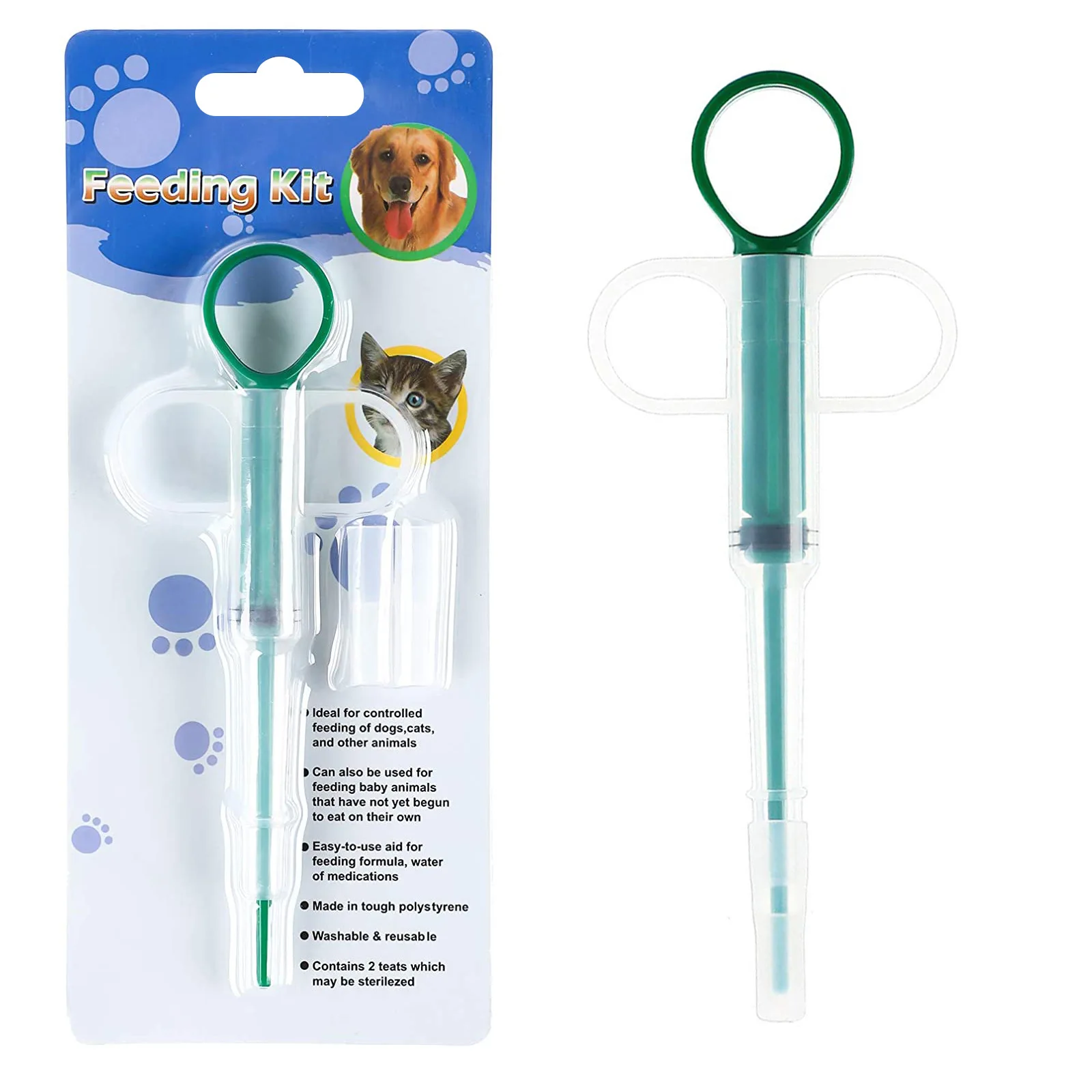 Pet Dog Cat Medicine Feeding Syringe Tablet Pillet Water Feeding Giving Aid Pump Pet Water Feeding Device
