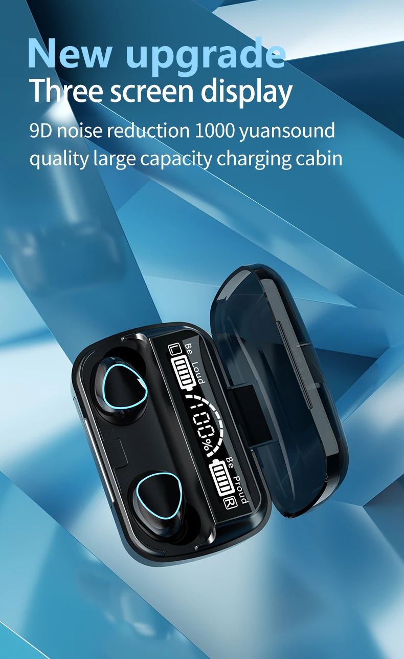 M10 TWS Bluetooth 5 1 беспроводные наушники; Наушники; 9D стерео; Спортивные водонепроницаемые Гарнитура