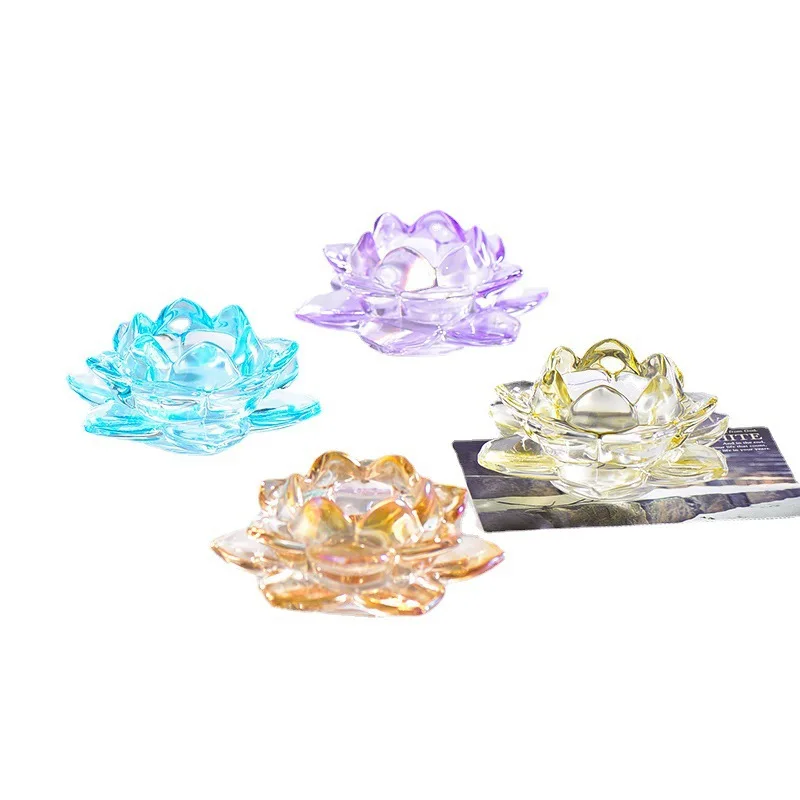 Стеклянный декоративный подсвечник