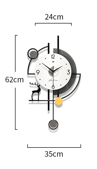 Modern luxury clocks and watches wall clock living room high sense simple creative high value decorative table without punching.