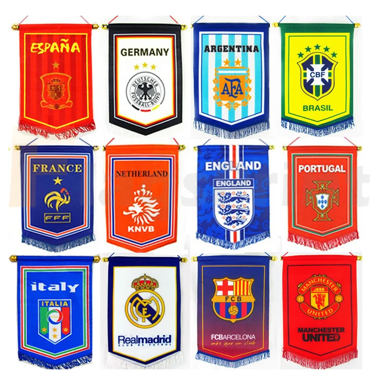 High Quality Double Sided Custom Sports Chicago P remier L eague Team Soccer Exchange Pennant Flags Football Club Fans Flag