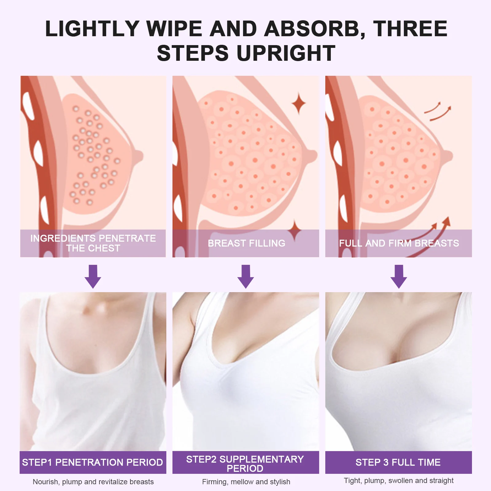 Wholesale Natural Organic Breast Firming Massage Cream Big Boobs Breast Enlargement Enhancement Cream for Body