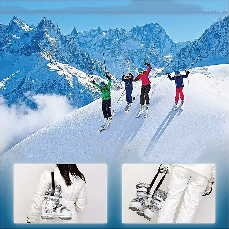 
ski boot straps with buckle, Multifunctional ski shoes straps, skates portable fixed shoulder straps 