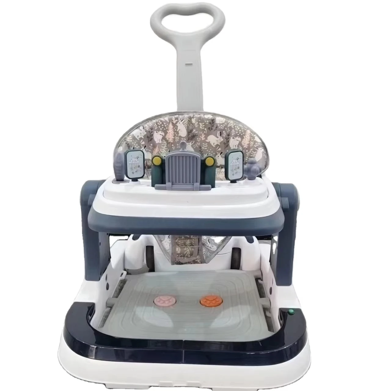 Multifunction Light Music Walker Baby Foldable 4 In 1 Activity Baby Push Walker With Wheels And Seat