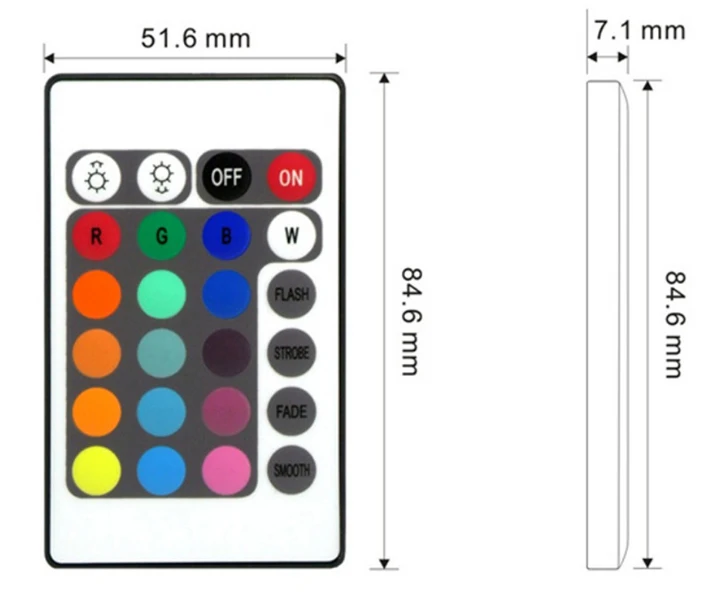 24keys remote wireless mini RGB RF led controller