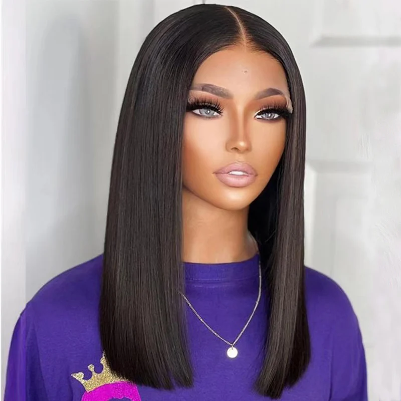 Wholesale Cheap Raw Indian Short Bob Wig Glueless Full Hd Lace Front Wigs Natural Human Hair he Lace Frontal Wig For Black Women