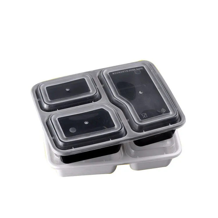 Factory Supply Disposable Microwavable Transparent Plastic Meal Prep Containers