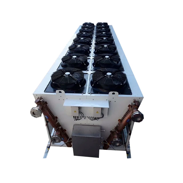 OEM CST V-TYPE / FLAT customized AIR COOLED condenser dry cooler to cool water/oil/GLYCOL for database room
