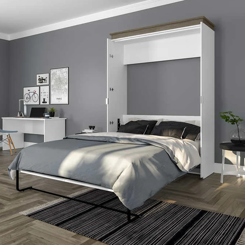 Hot sale single size luxury bedroom furniture set Murphy bed folding easy assembly stable custom size wall bed hardware kit