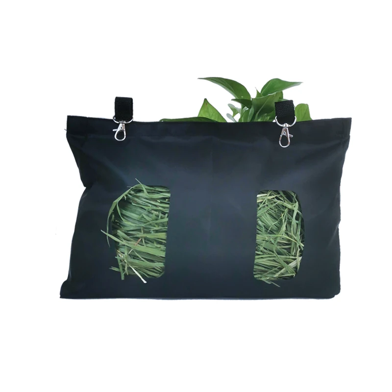 Новый дизайн, нейлоновая подвесная кормушка для хранения кроличьей травы, маленькая Водонепроницаемая подвесная сумка для сена с животными