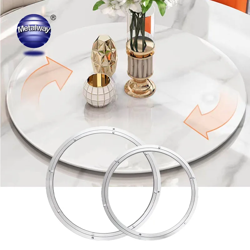 Aluminium Rotating Turntable Bearing Round Swivel Plate Heavy Duty Lazy Susan Hardware for Kitchen Dining Table