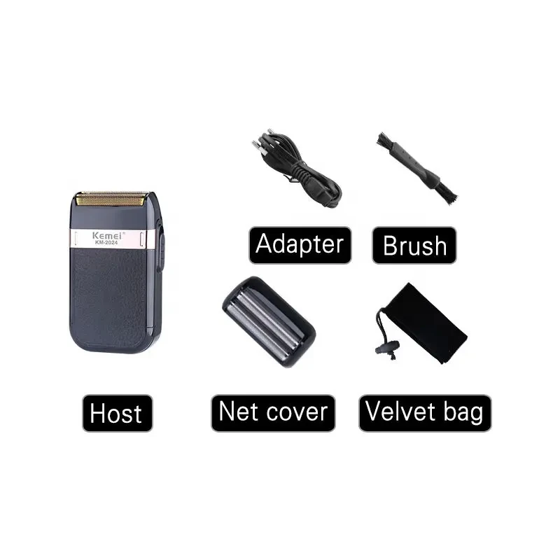 2024 New KEMEI KM-2024 Reciprocating beard Trimmer USB Rechargeable Electric Shaver