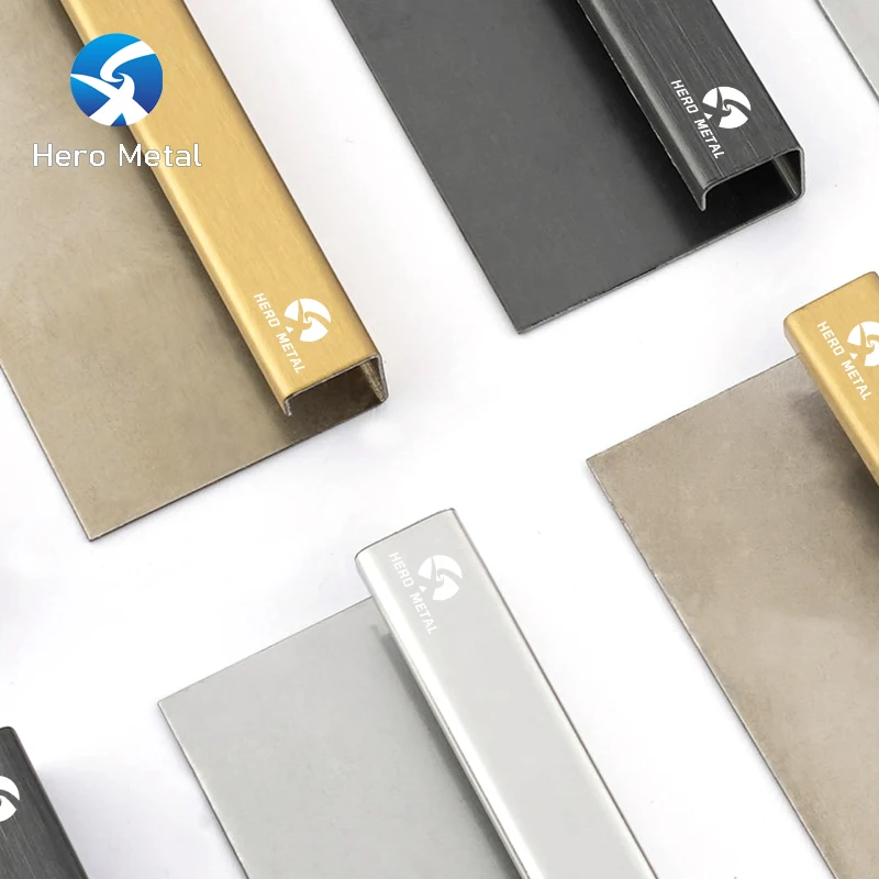 Foshan Factory Tile Accessories Stainless Steel Tile Trim For Wall Floor building materials Decoration 304 Ceramic Tile Profiles