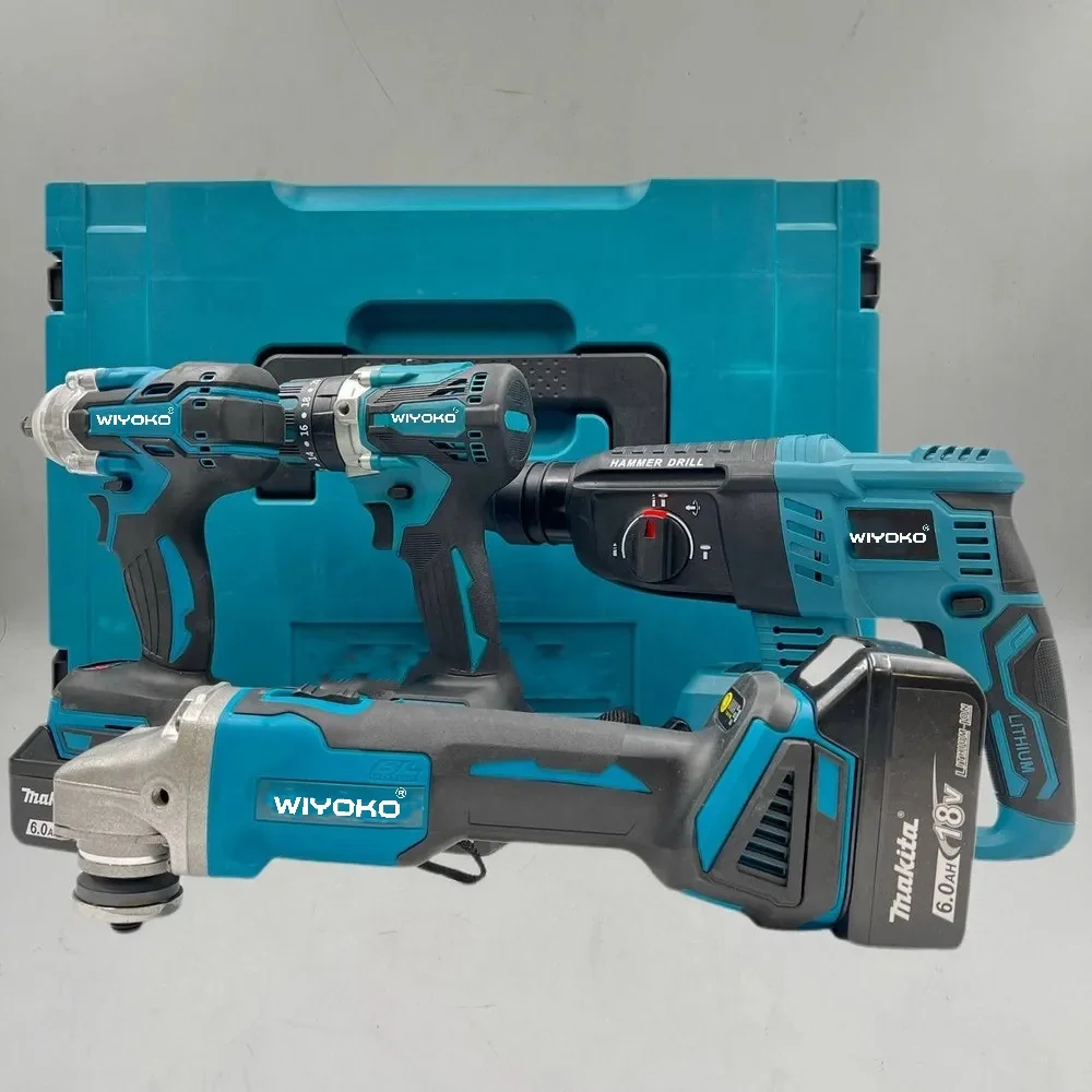 Big Discount !!!available Sales for MKT Combo Power Tools 4 Kits Tool Set 20v Volt Cordless Drills Battery DIY