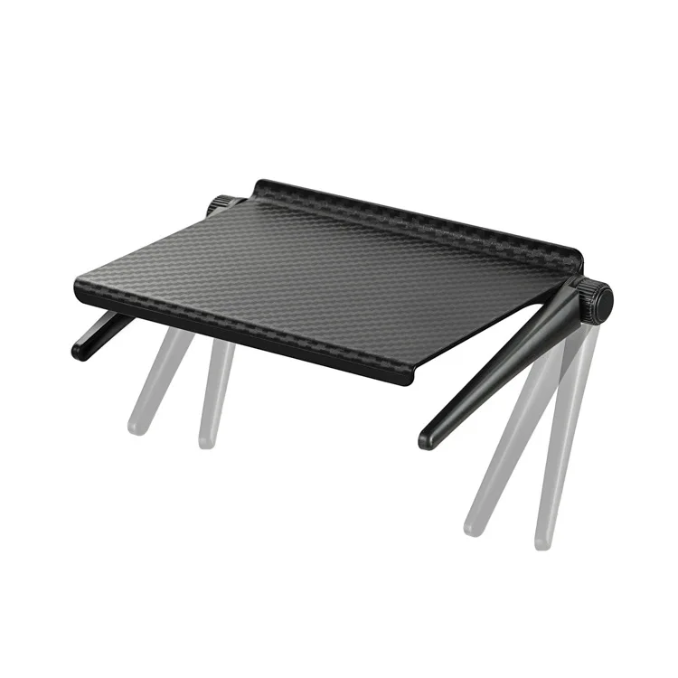 Adjustable Plastic TV & Computer Screen Storage Caddy Bracket Standing Type Mounts for Top Shelf Monitor