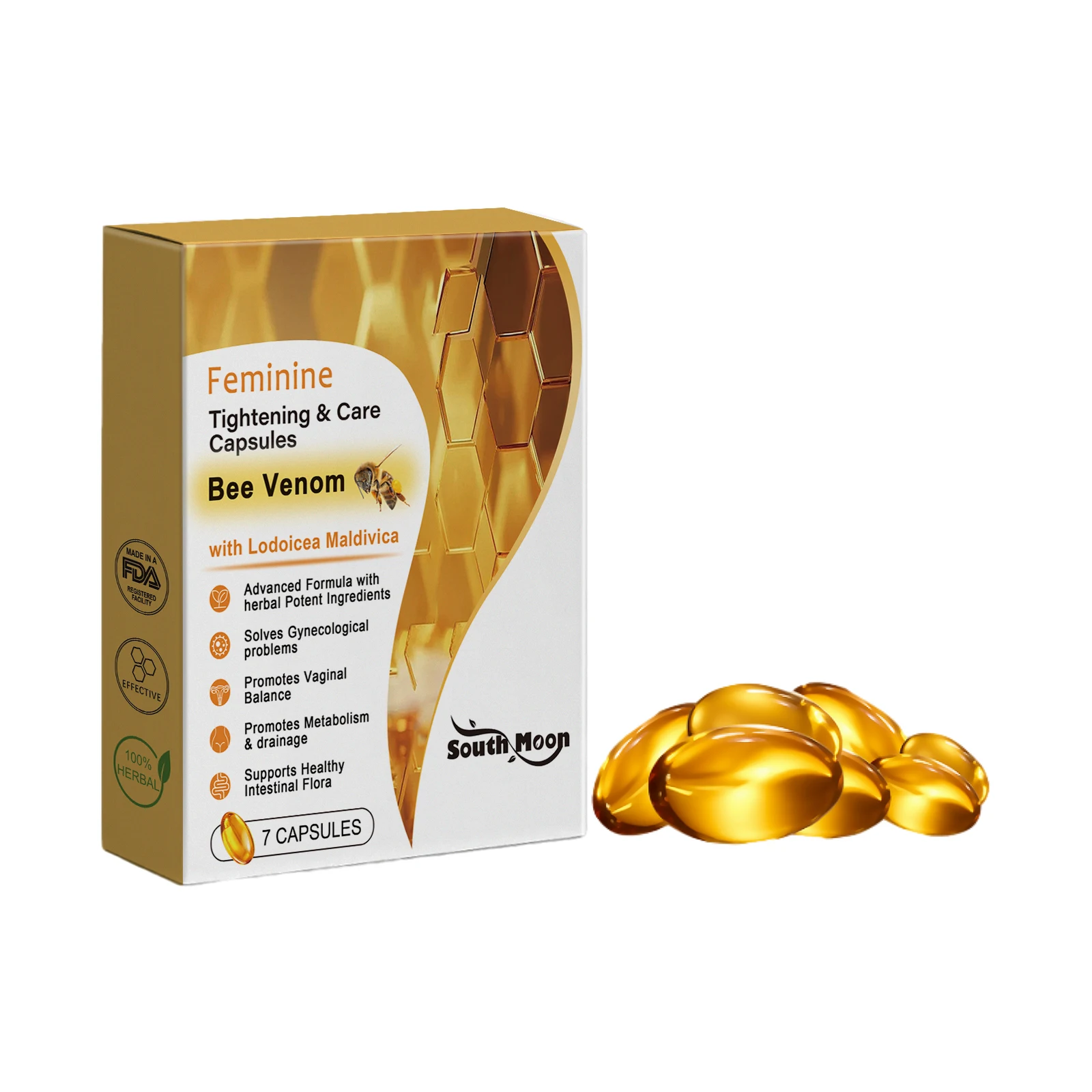 Cleaning Vagina Shrinking Private Part Odor Feminine Hygiene Care Bee Venom Feminine Tightening Care Capsules