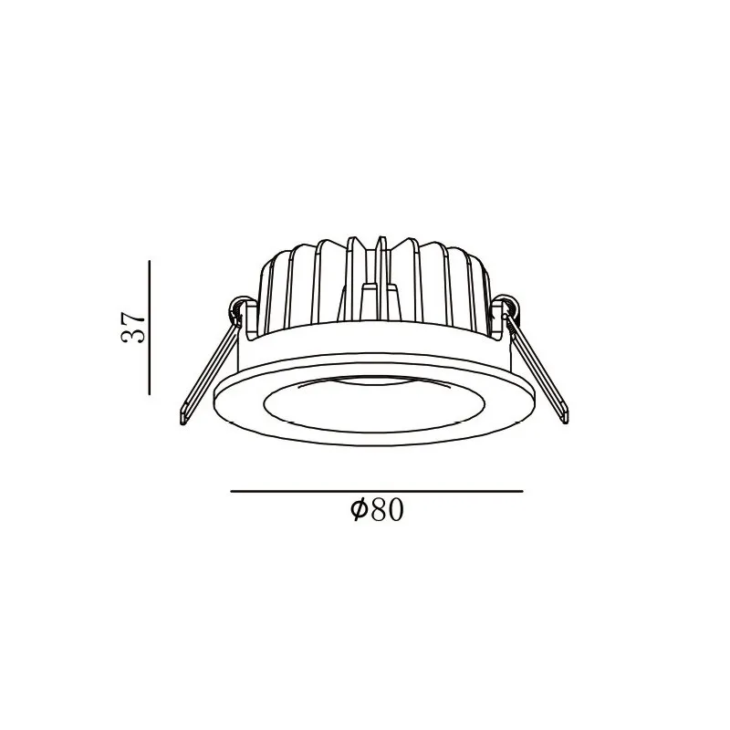 led downlight usa 7W dimmable ceiling light chrome waterproof For Dinning Room High quality cob downlightled lifud driver