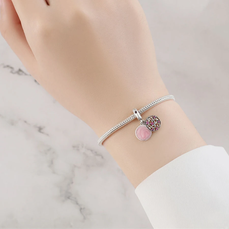 New Arrival High Quality Fine Charm Bracelet Necklace DIY Jewelry Accessories S925 Silver Zircon Beads Pendant Collection