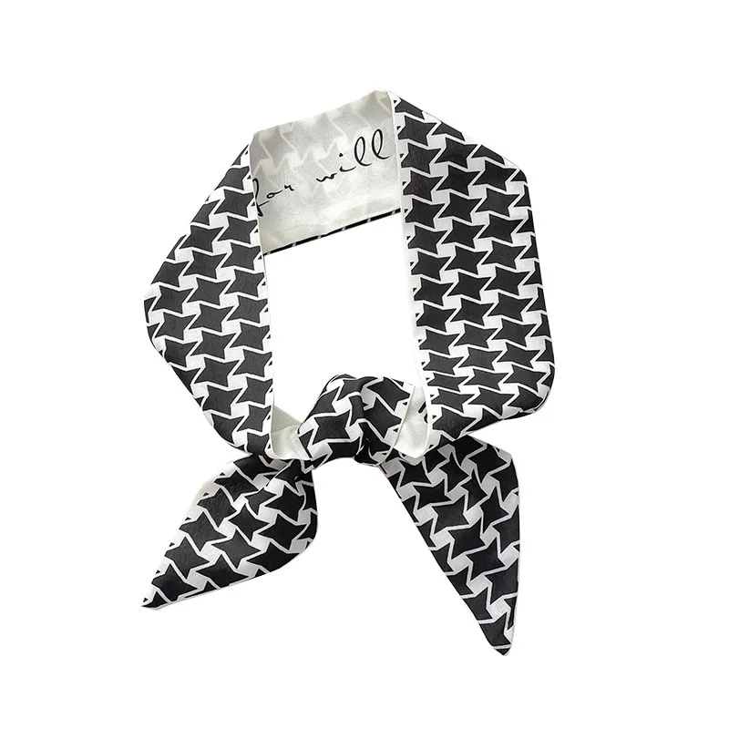 Polk Dot Printing Orange Green Purple Yellow Blue Candy Color Narrow Small Silk Stain Twill Long Hair Ribbon Wrist Head Scarves