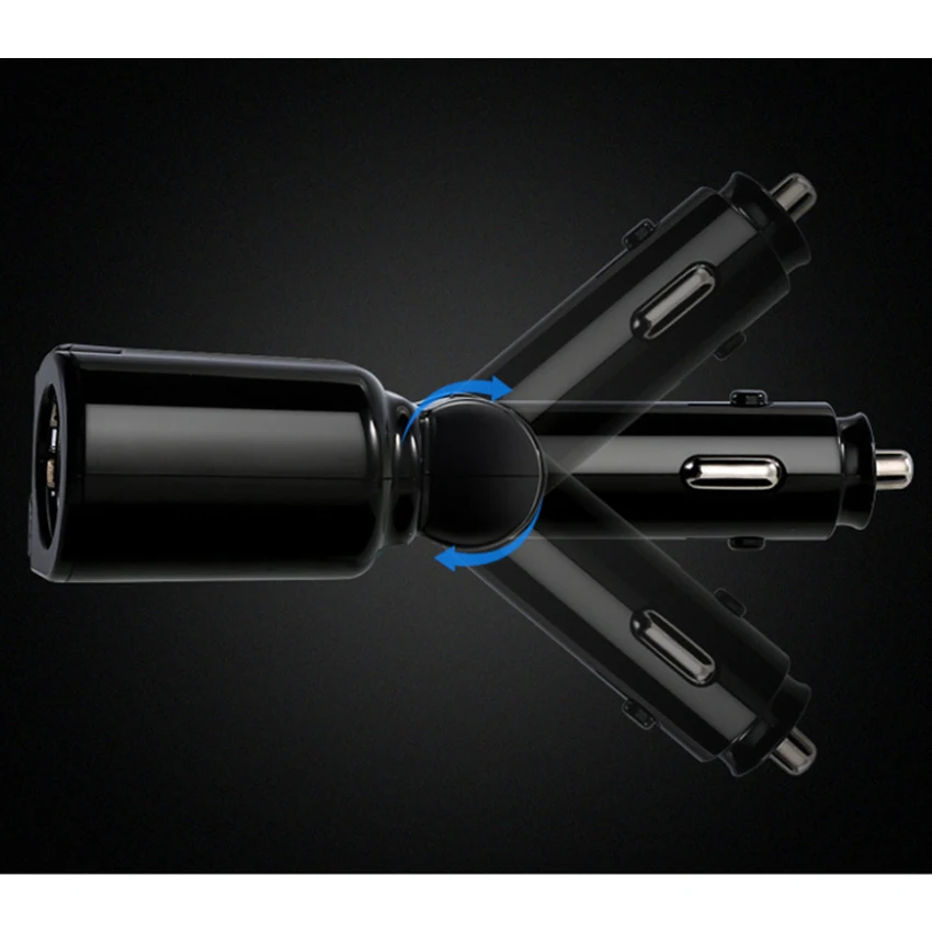 Display Auto-ID Aluminum Alloy Case Metal Dual Port Smart USB Car Charger