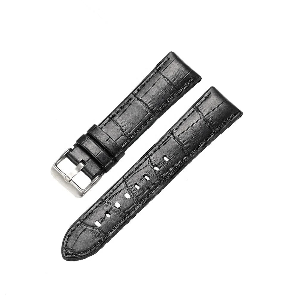 OEM Wholesales Replacement Wristband Genuine Calf Leather Silicone Watch Band for Samsung for Huawei for Garmin