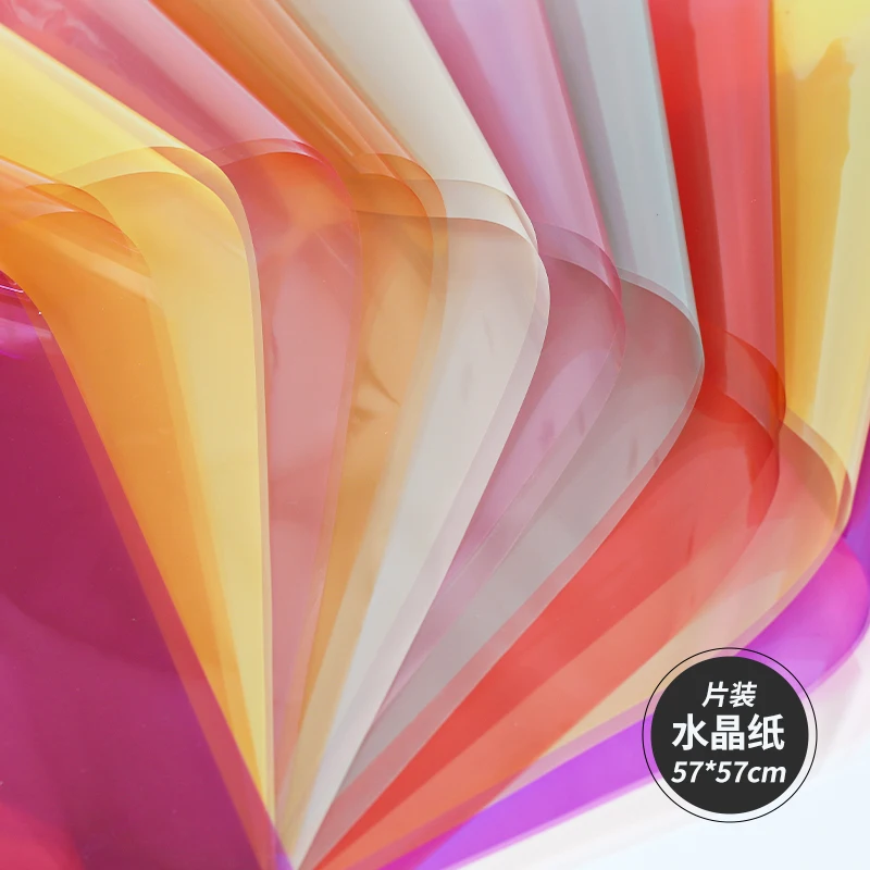JOYWOOD  Wholesale factory price flower wrapping paper bouquets color transparent cellophane flower paper