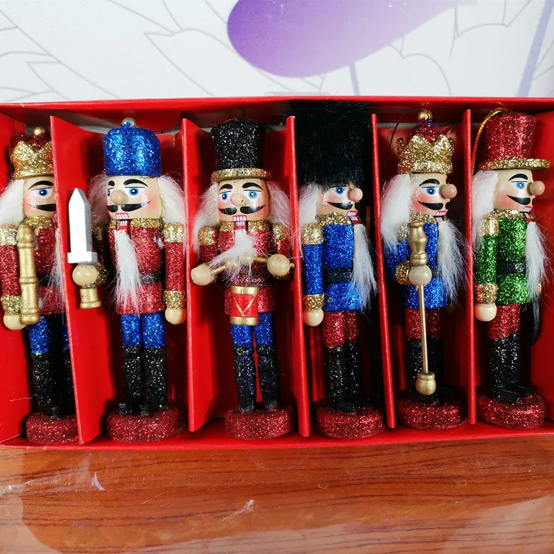 Decor Festival Christmas Ornaments Polyresin Handmade The Nutcracker Walnut Soldiers Dolls Statues For  Home Christmas Tress Xma