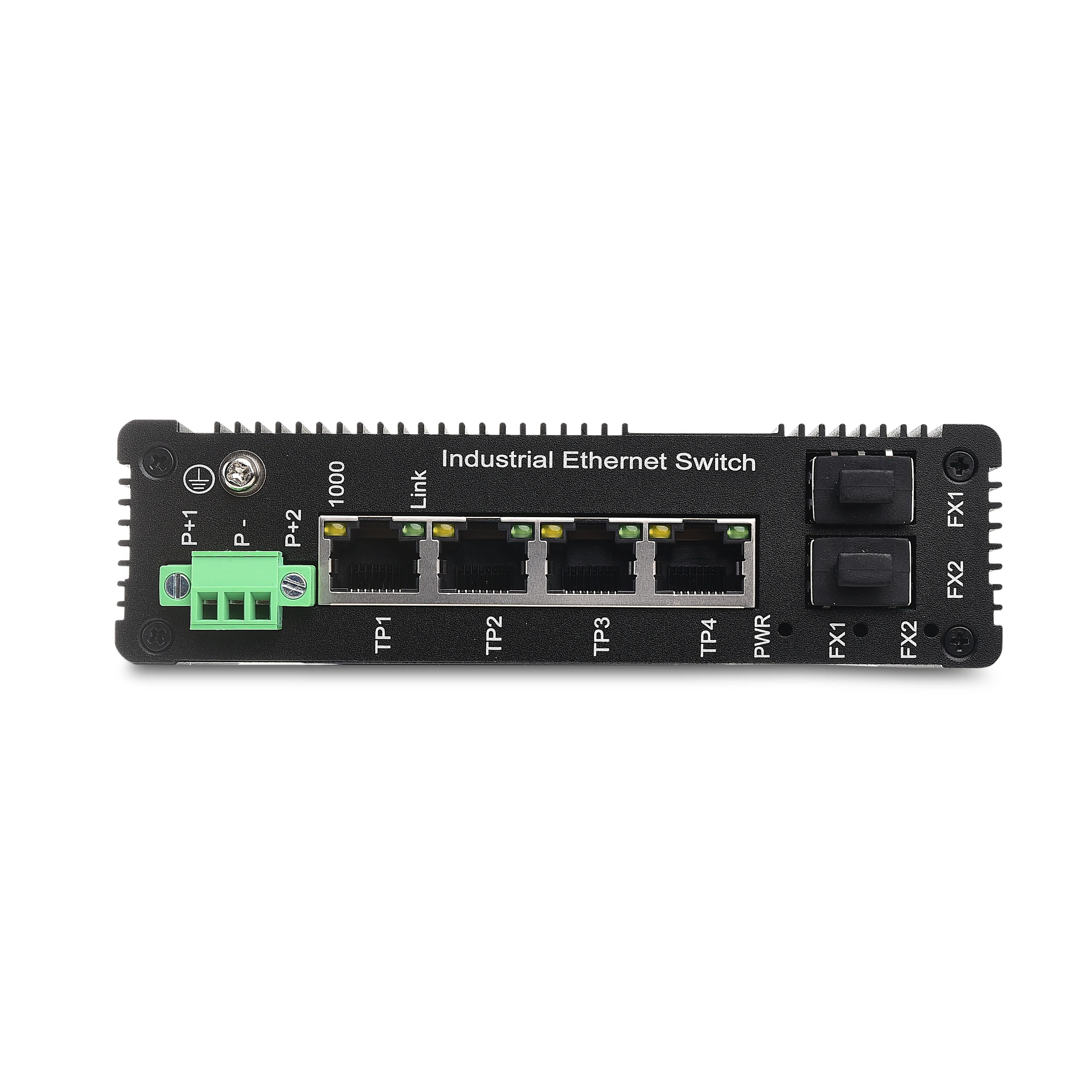 6 port Industrial network switch Unmanaged 10/100/1000M Ethernet poe fiber Switch with 4*10/100/1000Base-TX to 2*1000Base-FX