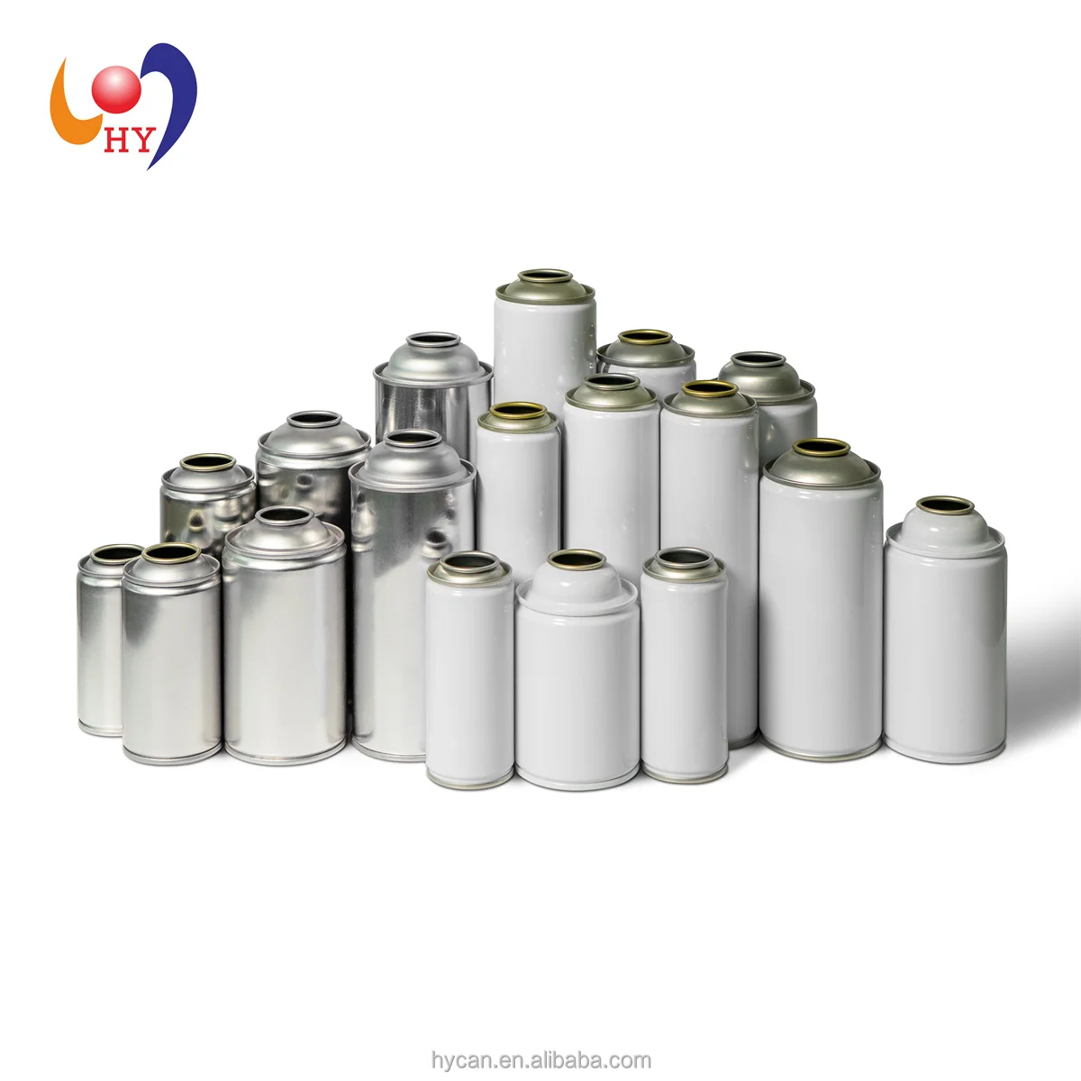 Different sizes of aerosol can filling empty aerosol metal spray bottle tin can aerosol cans