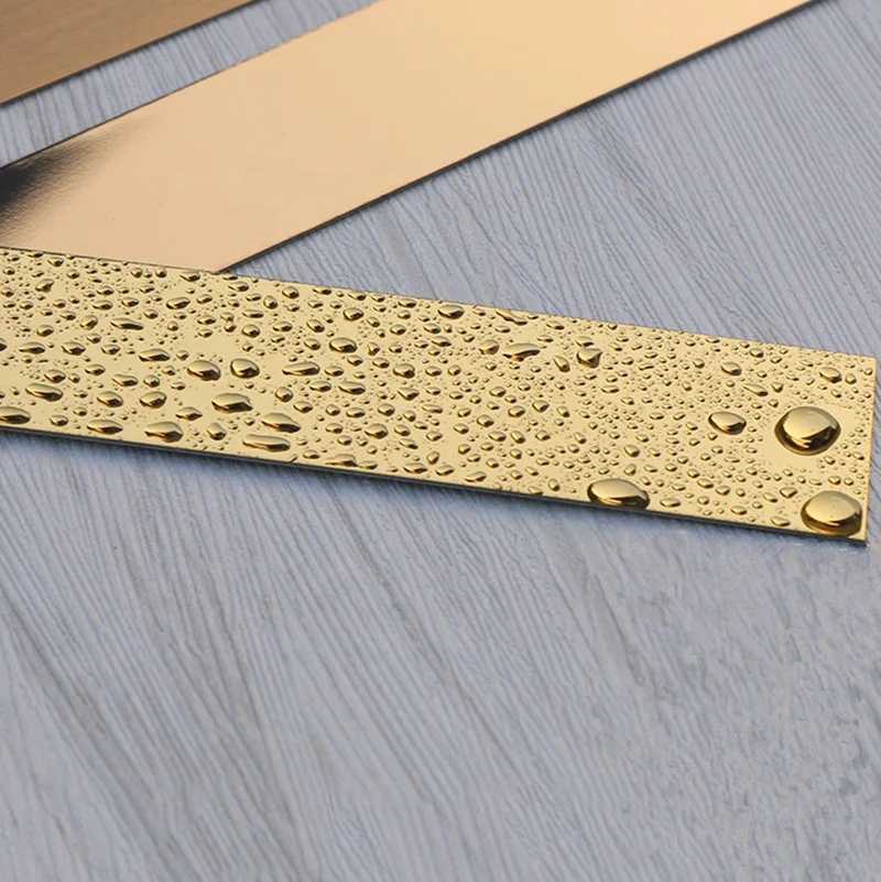 Decorative Stainless Steel Strips 201 Mirror Gold