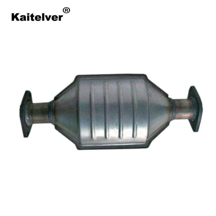 Auto exhaust catalytic converter assembly with rare earth catalyst and honeycomb carrier/support
